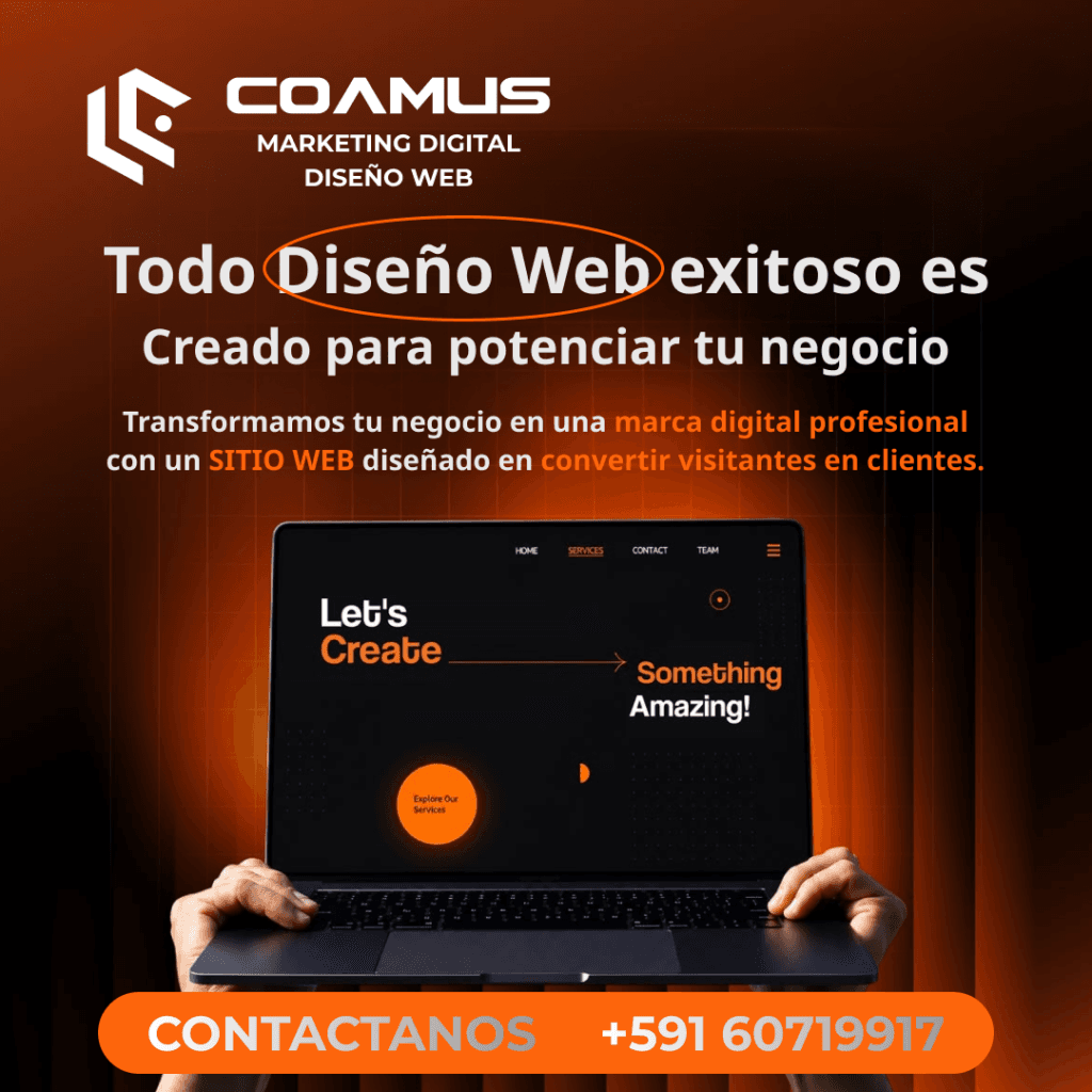 Marketing Digital y Diseño Web por COAMUS para potenciar tu negocio digital.
